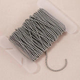 5M 2M Stainless Steel Ball Bead Chain for DIY Jewelry Making