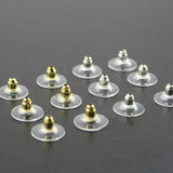200 pcs Silicone Earring Back Stoppers Jewelry Findings Silver X3R8C