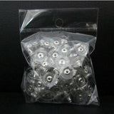 200 pcs Silicone Earring Back Stoppers Jewelry Findings Silver X3R8C