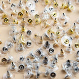 200 pcs Silicone Earring Back Stoppers Jewelry Findings Silver X3R8C