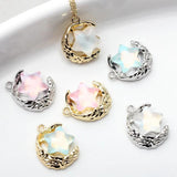 10pcs Moon & Stars Charms Pendant DIY Jewelry Accessories