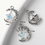 10pcs Moon & Stars Charms Pendant DIY Jewelry Accessories