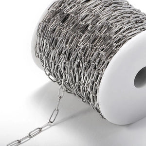1m Stainless Steel Cross Link Chain Bracelet Necklace Jewelry Making DIY