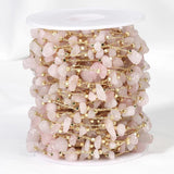 1m Stone Chain Light Pink Beads Crystal Chains Necklace Bracelet DIY