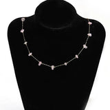 1m Stone Chain Light Pink Beads Crystal Chains Necklace Bracelet DIY