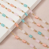 1M Cuboid Cube Beads Macarron Crystal Necklace Chain