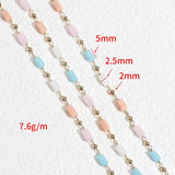 1M Cuboid Cube Beads Macarron Crystal Necklace Chain