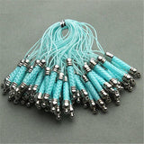 Rhodium Metal Mobile Phone Strap 25pcs DIY Findings F2421