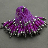 Rhodium Metal Mobile Phone Strap 25pcs DIY Findings F2421