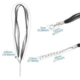 20pcs Organza Ribbon Necklace Cord Iron Clasp 430mm Long 6mm Wide