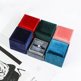 High Velvet Ring Packaging Box Jewelry Organizer Valentine Gift Wedding Ring