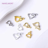 18K Plated 10/12mm Heart Lobster Clasp Connector