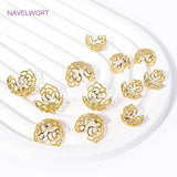 18K Plated Brass Filigree Bead Cap Large Beads Caps