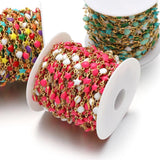 1m Stainless Steel Enamel Heart Star Chains DIY Jewelry Supplies