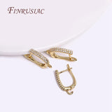 18K Plated Zircon Earwires for Earring DIY
