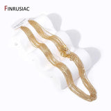 18K Gold Plated Brass Necklace Chains, DIY Jewelry Findings