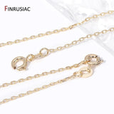 18K Gold Plated Brass Necklace Chains, DIY Jewelry Findings