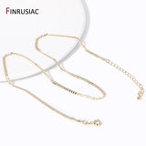 18K Gold Plated Brass Necklace Chains, DIY Jewelry Findings
