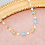 18K Plated Copper Zircon Flower Charms for Jewelry Making DIY 10pcs