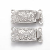 10 Sets Vintage 3-Strand Buckle Clasp for DIY Jewelry Making