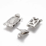 10 Sets Vintage 3-Strand Buckle Clasp for DIY Jewelry Making