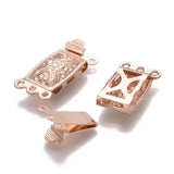 10 Sets Vintage 3-Strand Buckle Clasp for DIY Jewelry Making