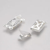 10 Sets Vintage 3-Strand Buckle Clasp for DIY Jewelry Making