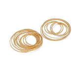 10pcs Stainless Steel Twisted Hoops Ear Wire Pendants DIY Jewelry Findings