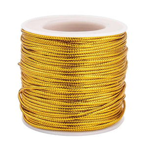 2mm Plastic Metallic Braided Thread Cord for Bracelet Making