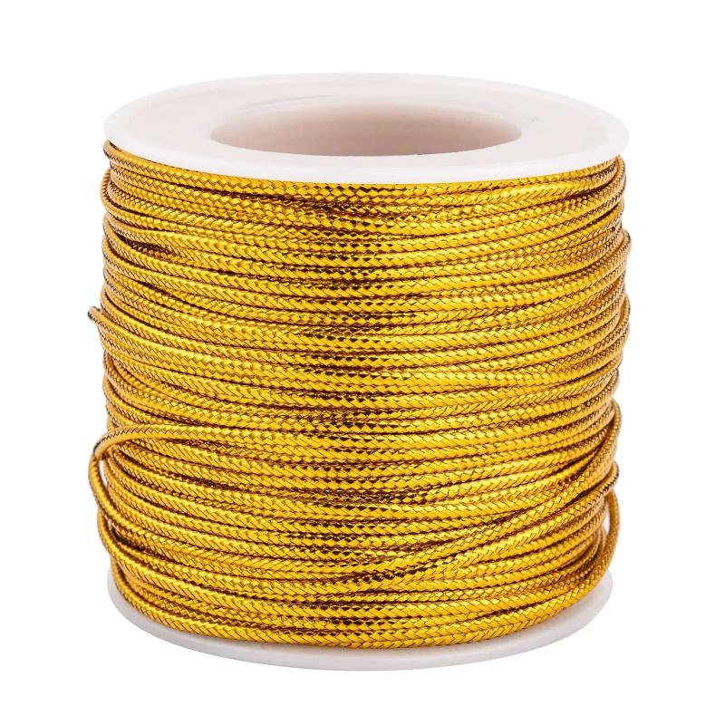 2mm Plastic Metallic Braided Thread Cord for Bracelet Making