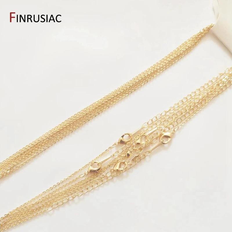 1.4mm Plated Metal Thin Chain for Necklace Making