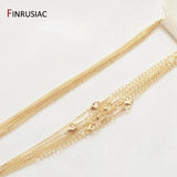 1.4mm Plated Metal Thin Chain for Necklace Making