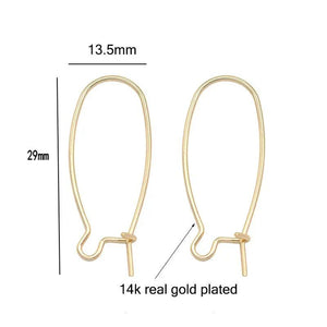 10 PCS 14K Plated Hook Earring Wire Hoops for DIY Earrings