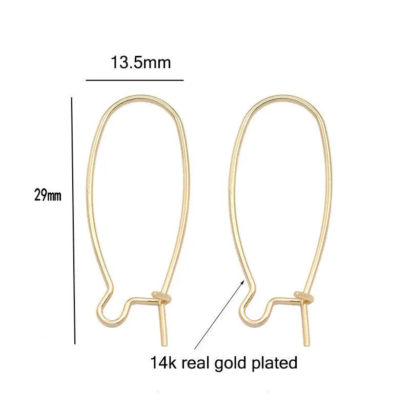 10 PCS 14K Plated Hook Earring Wire Hoops for DIY Earrings