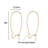 10 PCS 14K Plated Hook Earring Wire Hoops for DIY Earrings