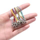 50pcs Polyester Cord With Jump Ring Lanyard Rope DIY Craft Pendant Materials