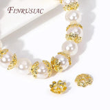 8MM Hollow Flower Bead Caps 18K Plated End Caps DIY Jewelry Making