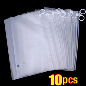 Transparent Storage Bag with Pull Tab for Home or Travel, 10/20Pcs