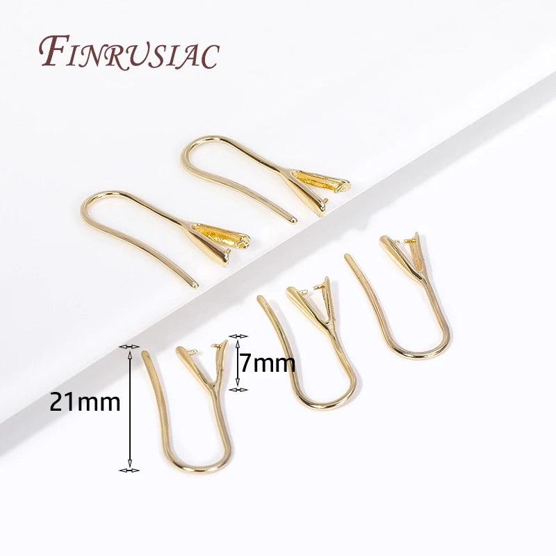 18K Plated Earring Hooks Ear Wire DIY Crystal Earrings