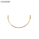 Plated Double Hanging Curved Tube Connectors Bracelet Components