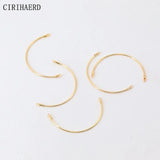 Plated Double Hanging Curved Tube Connectors Bracelet Components