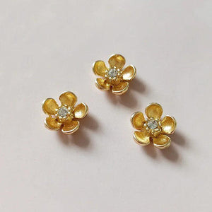 30 PCS 13mm Alloy KC Plated Flowers DIY Jewelry Making