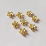30 PCS 13mm Alloy KC Plated Flowers DIY Jewelry Making