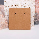 50PCS 7x7cm Brown Earring Display Cards Jewelry Packaging