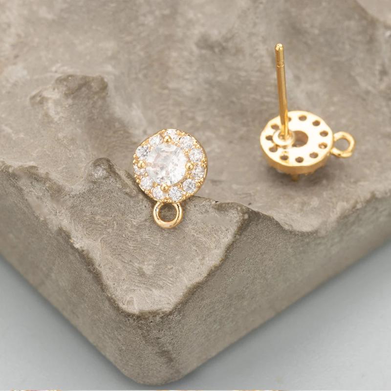 18K Rhodium Plated Copper Charms for DIY Earrings