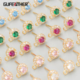 18K Rhodium Plated Copper Charms for DIY Earrings
