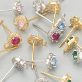 18K Rhodium Plated Copper Charms for DIY Earrings