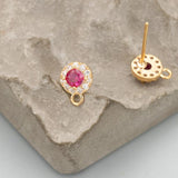 18K Rhodium Plated Copper Charms for DIY Earrings