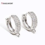 18K Plated Zircon Inlaid Earring Clasps Supplies