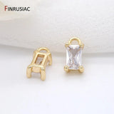 14K Mini Charms Zircon Crystal Earrings Making Accessories
